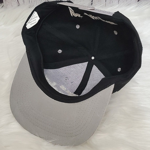 Los Angeles California Flatbill Snapback Black & Gray Mens Hat One Size - Picture 9 of 11